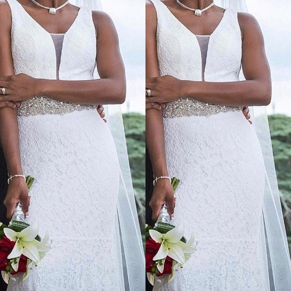 ⭐️Minimal Mermaid Chic Full Lace Wedding Gown,4-22 - Picture 6 of 8